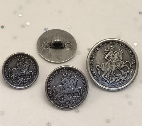 St George Blazer Button / Pewter /  Matte