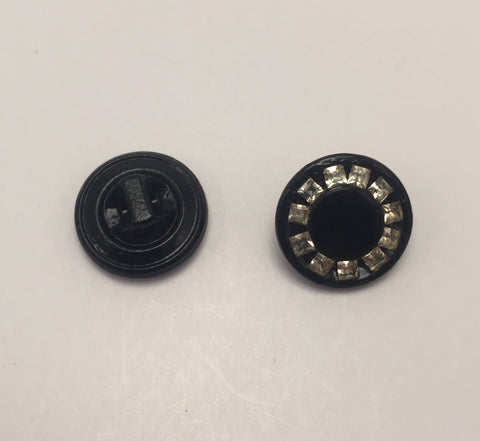 Black / Glass / Diamante Border