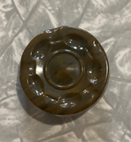 Bakelite / Brown Carved / Coat Button