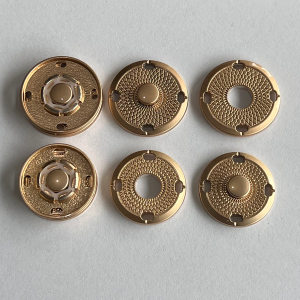 Snap fasteners / Decorative / Gold Matte