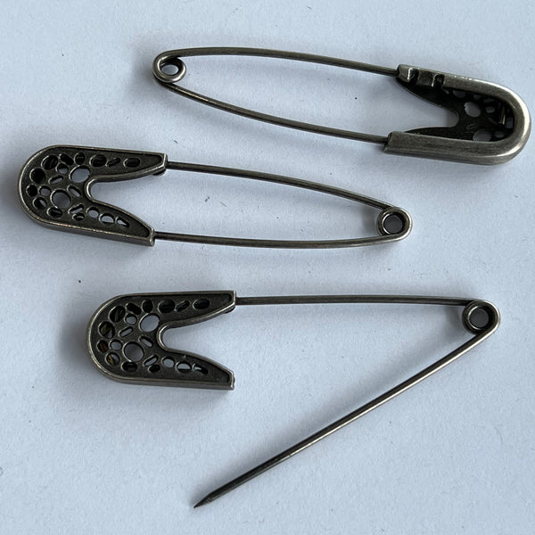 Shawl Pin / Antique Silver