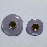 Coloured and etched button / Gold plastic snap shank