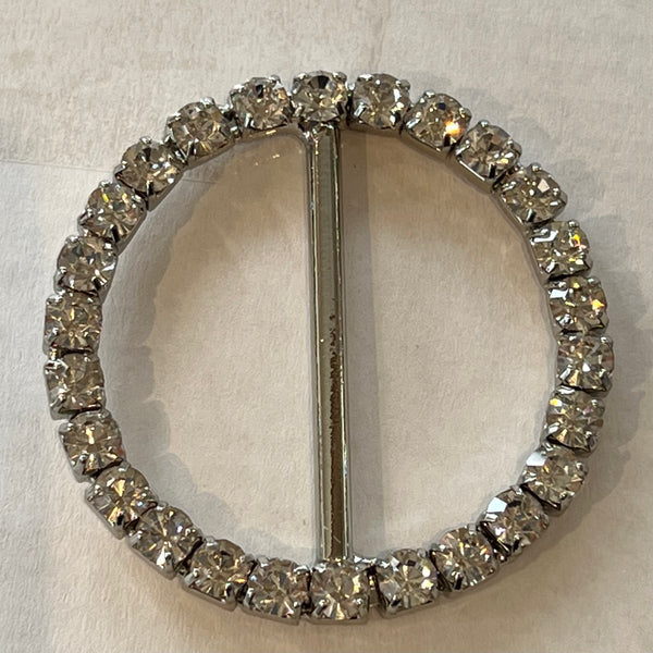 Gold or Silver and Diamante Buckle