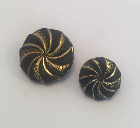 Black (Gold) / Swirls / Glass