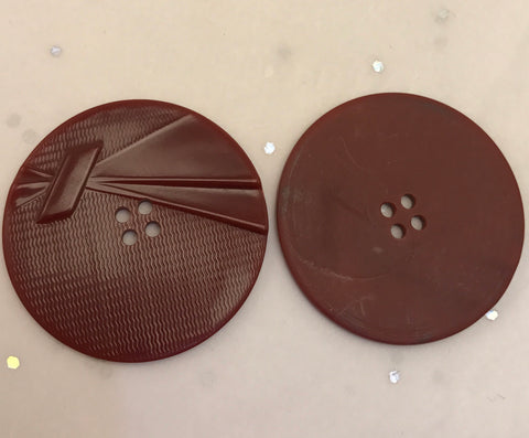 Red (burgundy) / Art Deco / Celluloid