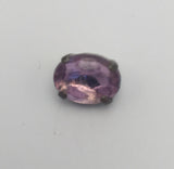 Purple (silver shank) /  Oval  / Crystal