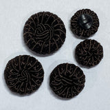 Vintage Passementerie Button / Brown / Shank