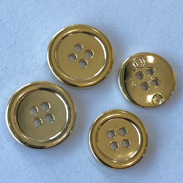 Gold / Plastic / 4 hole / Shiny