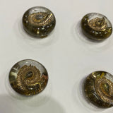 Featherston Button / Vintage / Glass / Marked