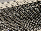 Vintage Sparkle Trim / Black and crystal / per metre