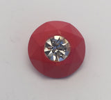 Red / Diamante Centre / Faceted edge