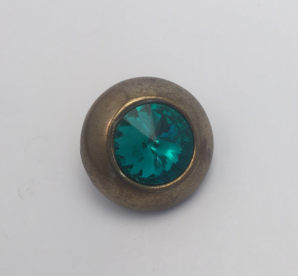 Gold / Green Diamante Centre