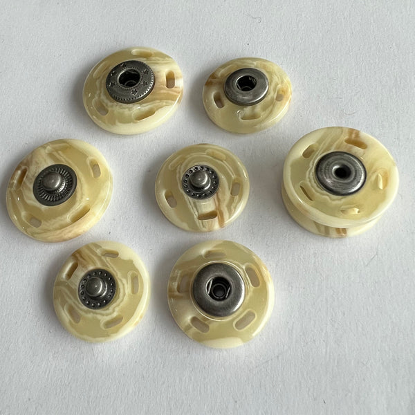 Polyester Snap Buttons Beige Snaps / Polyester – Buttonmania