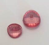 Pink / Faceted / Domed / Shiny