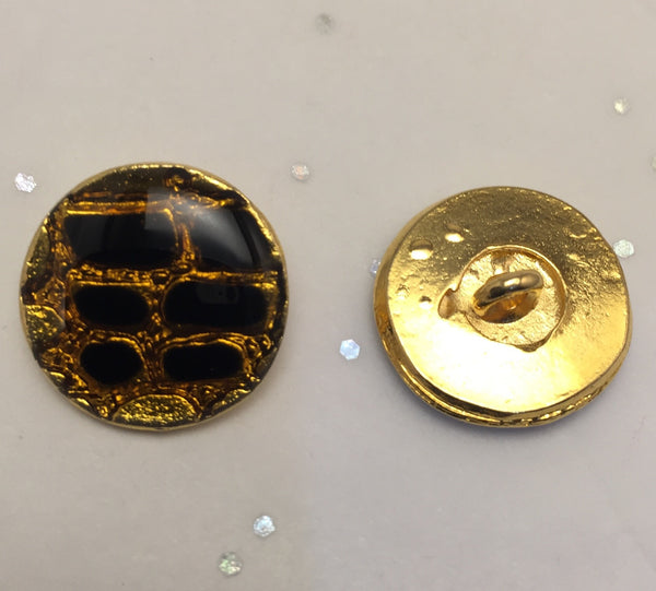Gold and Black / Honeycomb-look / Metal / Shiny