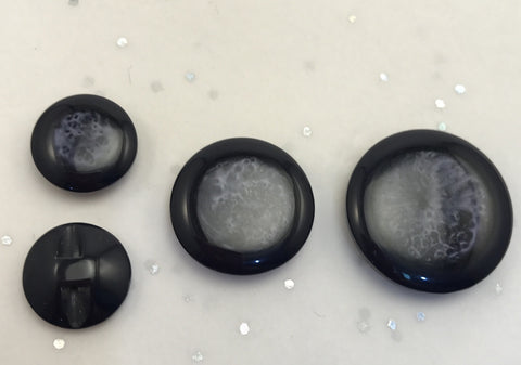 Blue / Mottled Centre with Solid Rim / Shiny