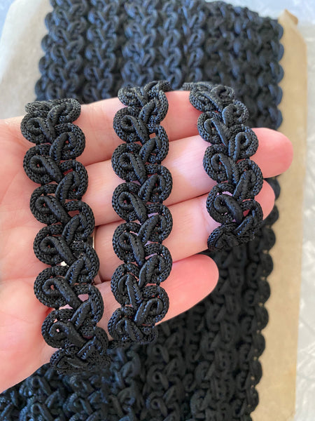 Vintage French Trim / Black / per metre