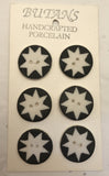 White / Black Star / Porcelain (card of 6)