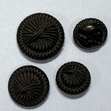 Vintage Passementerie Button / Brown / Shank