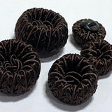 Vintage Passementerie Button / Brown / Shank
