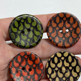 Coloured Coconut / Tear Drop / 2 Hole