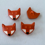 Orange and White Fox Head / Polyester / Shank