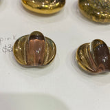Featherston Button / Vintage / Glass