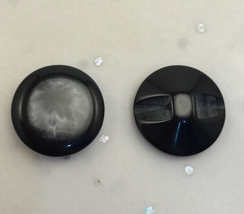 Navy blue / Mottled Centre with Solid Rim / Shiny