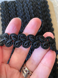 Vintage French Trim / Black / per metre