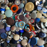 Mixed bag fabric covered buttons - per 100g